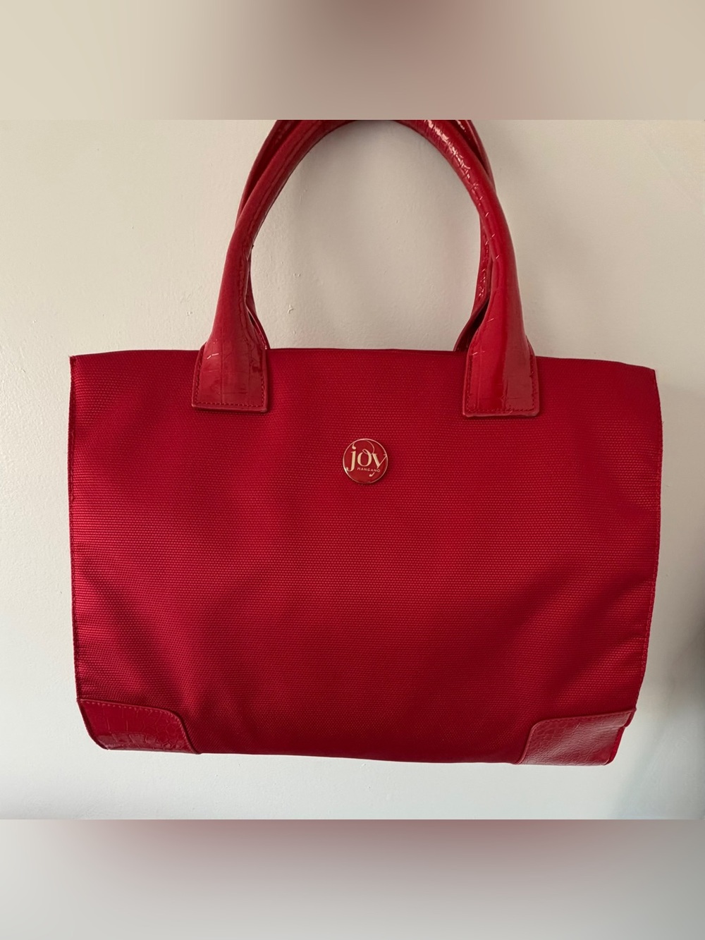 Y2K Joy Mangano Red Tote Bag